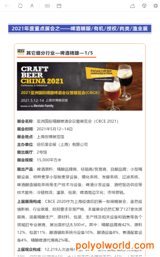 CBCE 2021亞洲國際精釀啤酒會議暨展覽會
