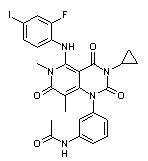 871700-17-3 N-[3-[3-環(huán)丙基-5-[(  2-fluoro-4-iodophenyl)amino]-3,4,6,7-tetrahydro-6,8-dimethyl-2,4,7-trioxopyrido[4,3-d]pyrimidin-1(2H)-yl] 苯基]乙酰胺